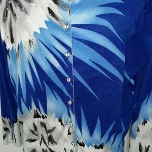 NUE OPTIONS‎ Cardigan Blue & Black White Flo
